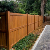 Woodgrain Vinyl Privacy Fence Style v2